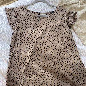Paper moon beige dotted blouse